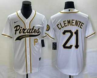Men's Pittsburgh Pirates #21 Roberto Clemente Number White Cool Base Stitched Baseball Jersey,We sell and wholesale Men's Pittsburgh Pirates #21 Roberto Clemente Number White Cool Base Stitched Baseball Jersey on line form chian!